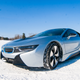 Illustration for article titled Driving The Crazy BMW i8 On Snow Is Like Drifting The Millennium Falcon